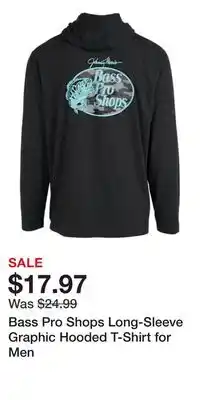 Cabela's Bass Pro Shops Long-Sleeve Graphic Hooded T-Shirt for Men offer