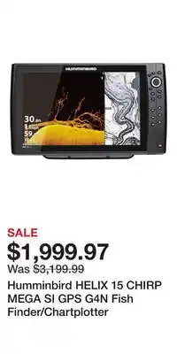 Cabela's Humminbird HELIX 15 CHIRP MEGA SI GPS G4N Fish Finder/Chartplotter offer