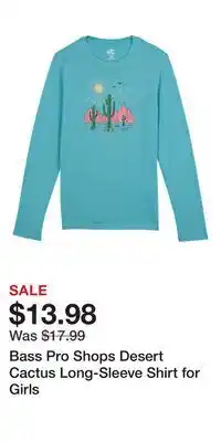 Cabela's Bass Pro Shops Desert Cactus Long-Sleeve Shirt for Girls offer