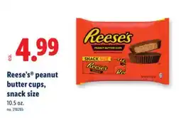 Lidl Reese's peanut butter cups, snack size offer