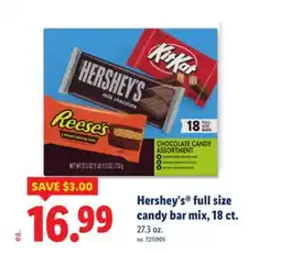 Lidl Hershey's full size candy bar mix offer