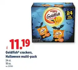 Lidl Goldfish crackers, Halloween multi-pack offer