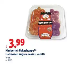 Lidl Kimberly's Bakeshoppe Halloween sugar cookies, vanilla offer