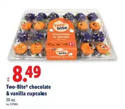 Lidl Two-Bite chocolate & vanilla cupcakes offer