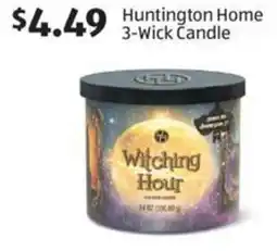 Aldi Huntington Home 3-Wick Candle offer