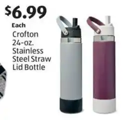 Aldi Crofton Stainless Steel Straw Lid Bottle offer