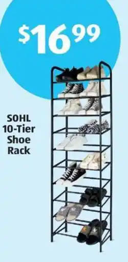 Aldi Sohl 10-tier shoe rack offer