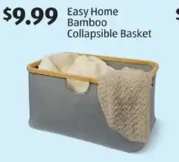 Aldi Easy Home Bamboo Collapsible Basket offer