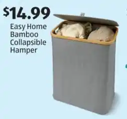 Aldi Easy Home Bamboo Collapsible Hamper offer