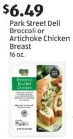 Aldi Park Street Deli Broccoli or Artichoke Chicken Breast 16 oz. offer