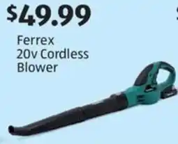 Aldi Ferrex 20v Cordless Blower offer