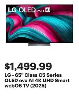 Best Buy LG 65" Class C5 Series OLED evo AI 4K UHD Smart webOS TV offer