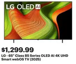 Best Buy LG-65" Class B5 Series OLED AI 4K UHD Smart webOS TV offer