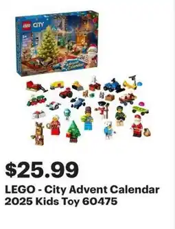 Best Buy LEGO - City Advent Calendar 2025 Kids Toy 60475 offer