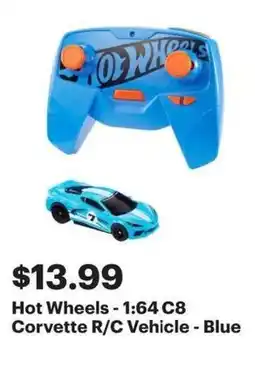 Best Buy Hot Wheels - 1:64 C8 Corvette R/C Vehicle - Blue offer