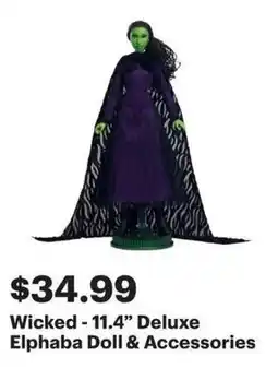Best Buy Wicked - 11.4" Deluxe Elphaba Doll & Accessories offer