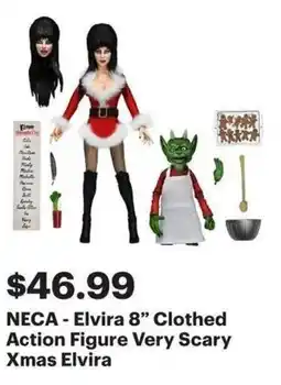 Best Buy NECA-Elvira 8" Clothed Action Figure Very Scary Xmas Elvira offer