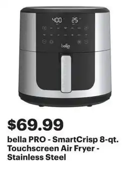 Best Buy bella PRO - SmartCrisp 8-qt. Touchscreen Air Fryer - Stainless Steel offer
