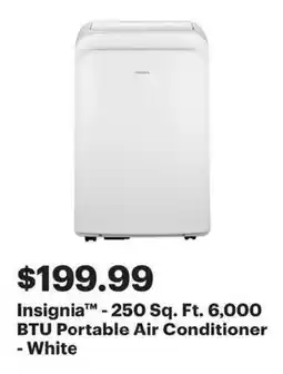 Best Buy Insignia - 250 Sq. Ft. 6,000 BTU Portable Air Conditioner - White offer
