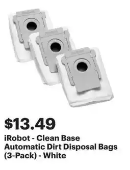 Best Buy iRobot Clean Base Automatic Dirt Disposal Bags - White offer