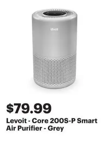 Best Buy Levoit - Core 200S-P Smart Air Purifier - Grey offer