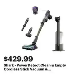 Best Buy Shark - PowerDetect Clean & Empty Cordless Stick Vacuum &... offer