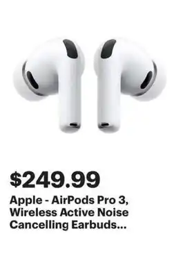 Best Buy Apple AirPods Pro 3, Wireless Active Noise Cancelling Earbuds... offer