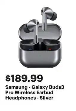 Best Buy Samsung Galaxy Buds3 Pro Wireless Earbud Headphones - Silver offer