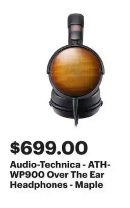 Best Buy Audio-Technica - ATH- WP900 Over The Ear Headphones - Maple offer