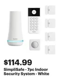 Best Buy SimpliSafe - 7pc Indoor Security System - White offer