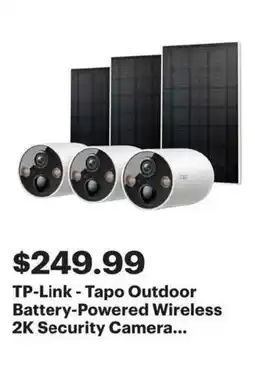 Best Buy TP-Link - Tapo Outdoor Battery-Powered Wireless 2K Security Camera... offer