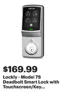 Best Buy Lockly-Model 7S Deadbolt Smart Lock with Touchscreen/Key... offer