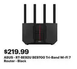 Best Buy ASUS - RT-BE92U BE9700 Tri-Band Wi-Fi 7 Router - Black offer
