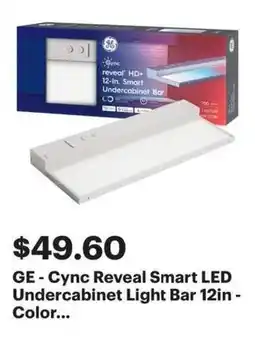 Best Buy GE - Cync Reveal Smart LED Undercabinet Light Bar 12in - Color... offer