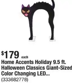 The Home Depot Home accents holiday 9.5 ft. halloween classics giant-sized color changing led offer
