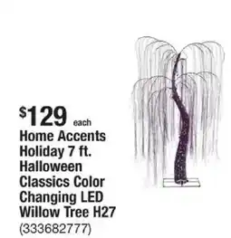 The Home Depot Home accents holiday 7 ft. halloween classics color changing led willow tree h27 offer