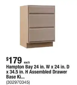 The Home Depot Hampton bay 24 in. w x 24 in. d x 34.5 in. offer