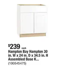 The Home Depot Hampton bay hampton 30 in. w x 24 in. d x 34.5 in. offer