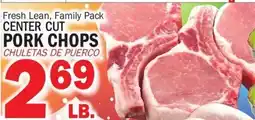 Bravo Supermarkets Fresh lean, family pack center cut pork chops offer