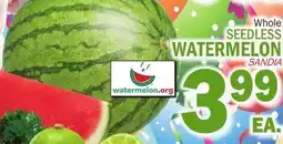 Bravo Supermarkets Whole seedless watermelon offer