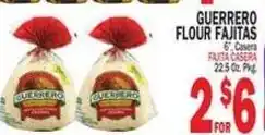 Bravo Supermarkets Guerrero flour fajitas offer
