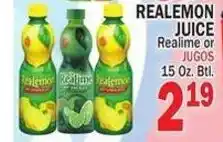 Bravo Supermarkets Realemon juice offer