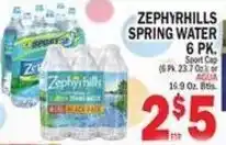 Bravo Supermarkets Zephyrhills spring water 6 pk. offer