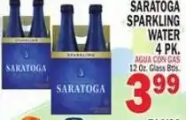 Bravo Supermarkets Saratoga sparkling water offer