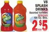 Bravo Supermarkets V8 splash drinks offer