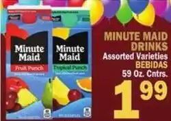Bravo Supermarkets Minute maid drinks offer