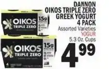 Bravo Supermarkets Dannon oikos triple zero greek yogurt offer