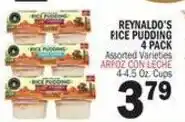 Bravo Supermarkets Reynaldo's rice pudding 4 pack offer