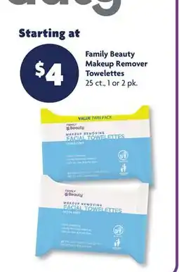 Family Dollar Family Makeup Remover Towelettes offer
