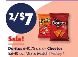 Family Dollar Doritos 6-10.75 oz. or Cheetos 5.6-10 oz offer